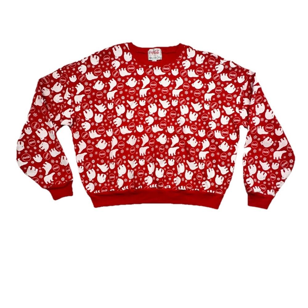 WILDFOX Coca Cola Womens Large Winter Coke FIFI Crewneck NWT Sweatshirt